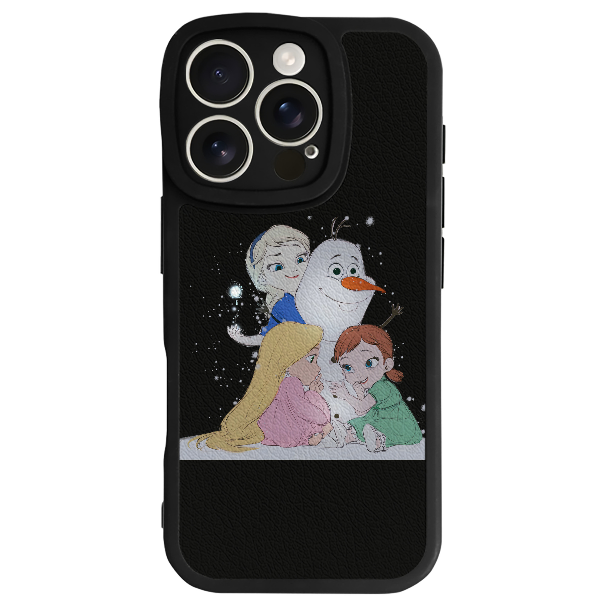 （画像用） アナと雪の女王 アンナ エルサ Frozen Anna Elsa 【iPhone 16シリーズ対応】シリコンスマホケース（レザー調） 材質：シリコン